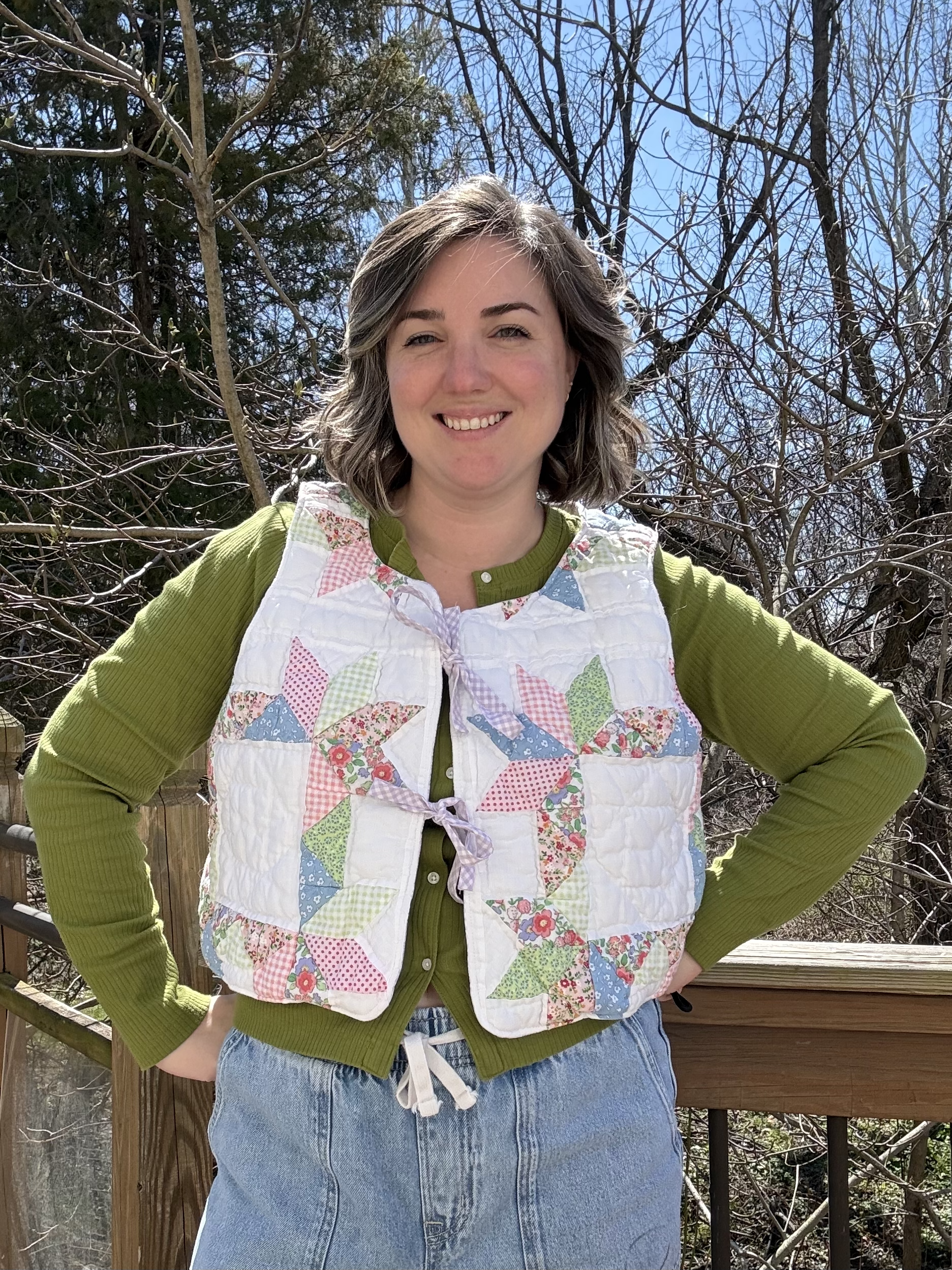 M/L Upcycled Quilt Vest