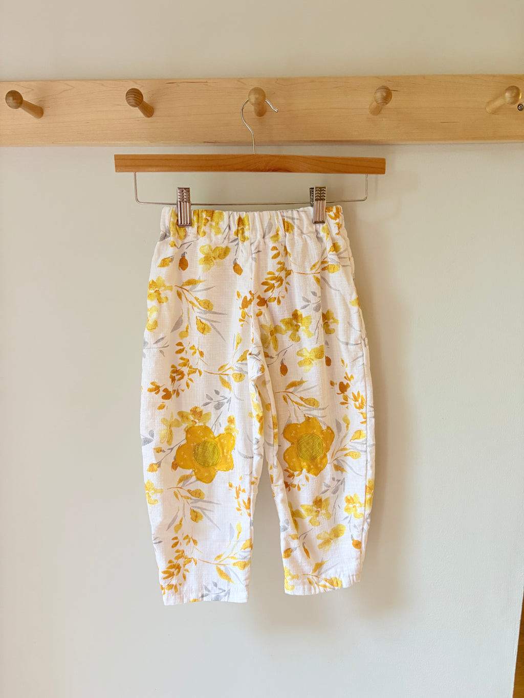4/5T Upcycled & Appliquéd Barrel Leg Pants
