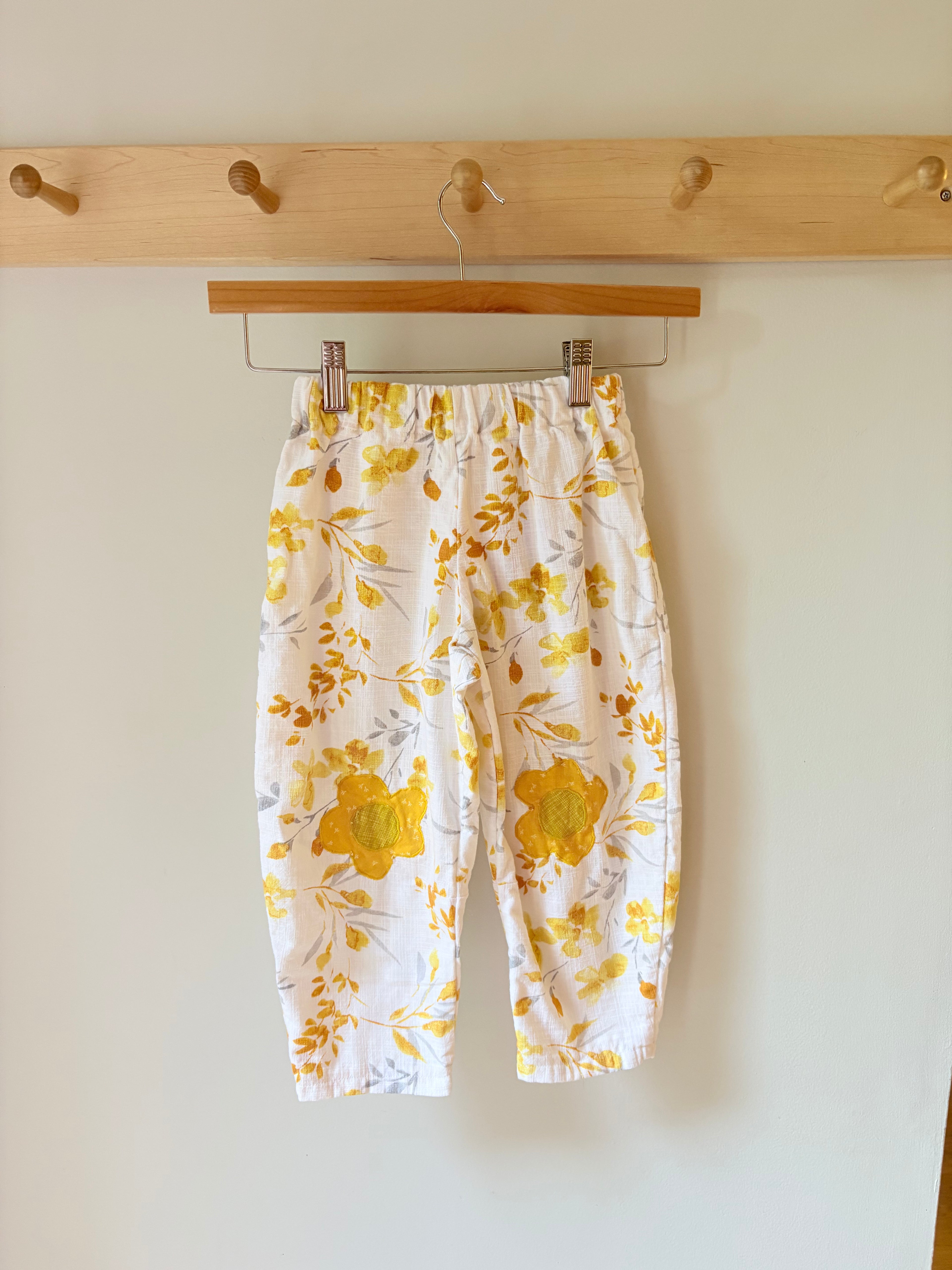 4/5T Upcycled & Appliquéd Barrel Leg Pants