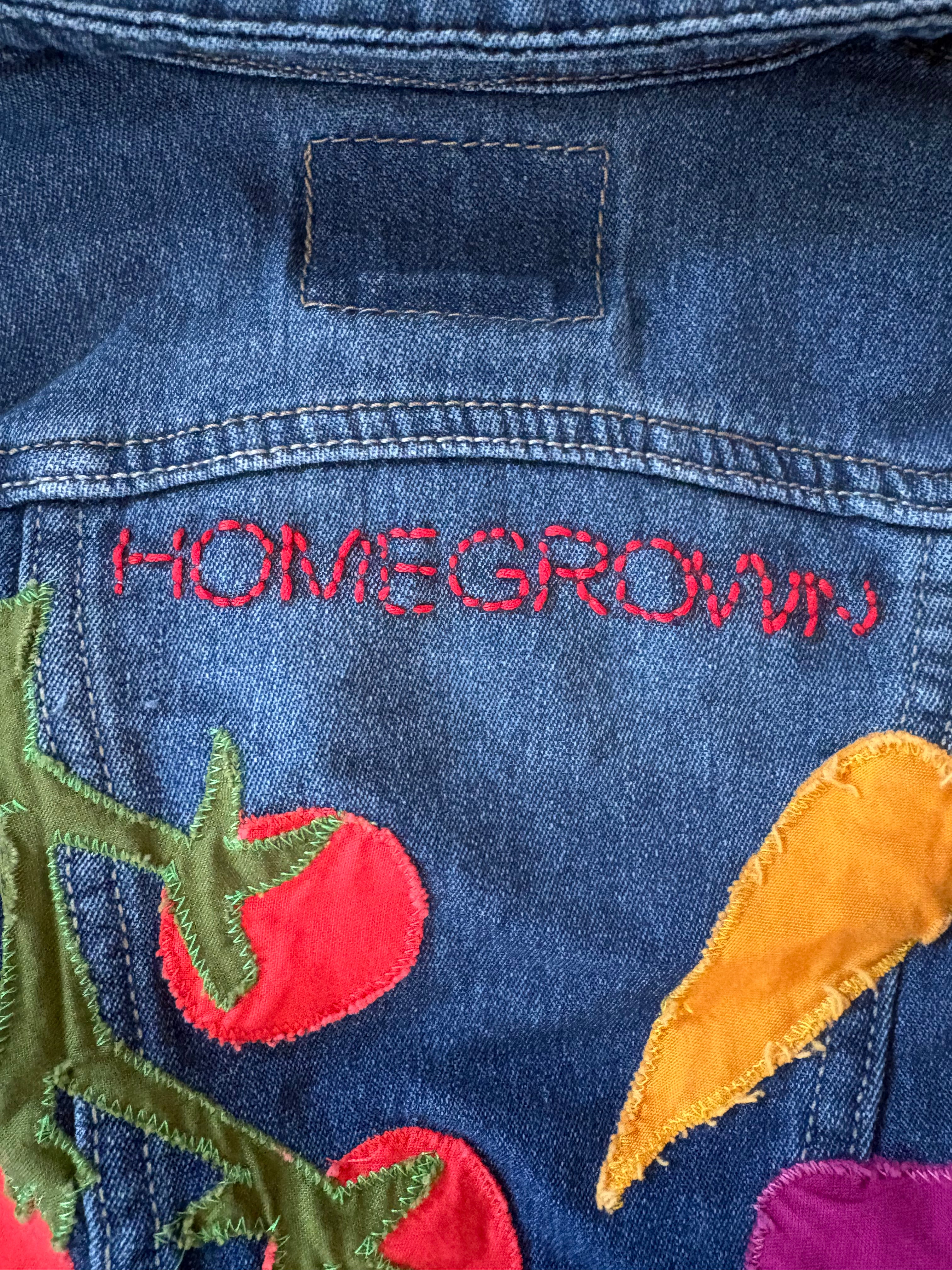 18M Homegrown Appliquéd & Embroidered Upcycled Jean Jacket