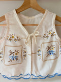 4/5T Upcycled Tablecloth Vest