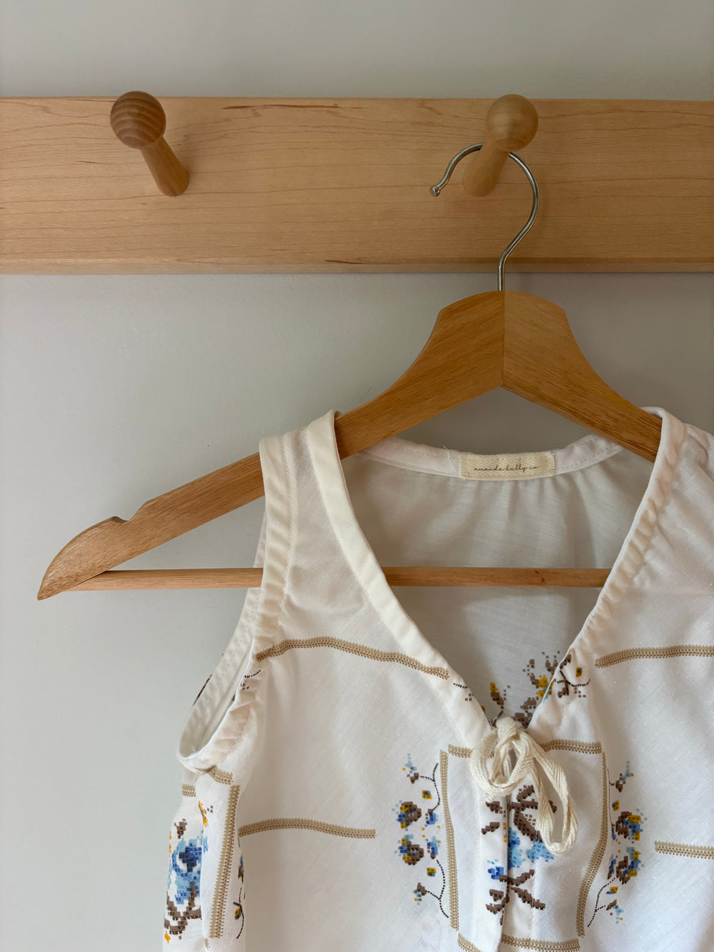 18-24M Upcycled Tablecloth Vest