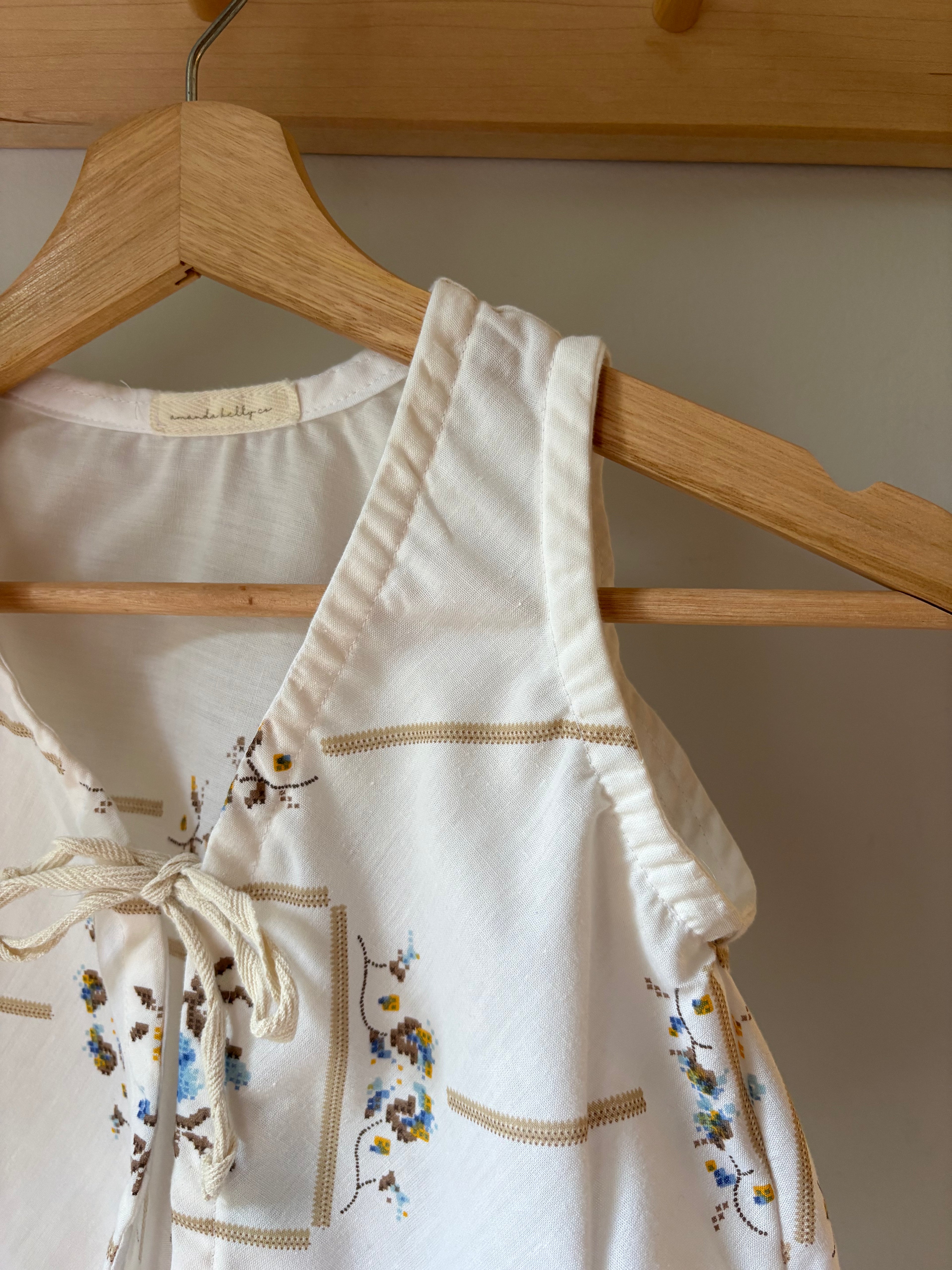 18-24M Upcycled Tablecloth Vest