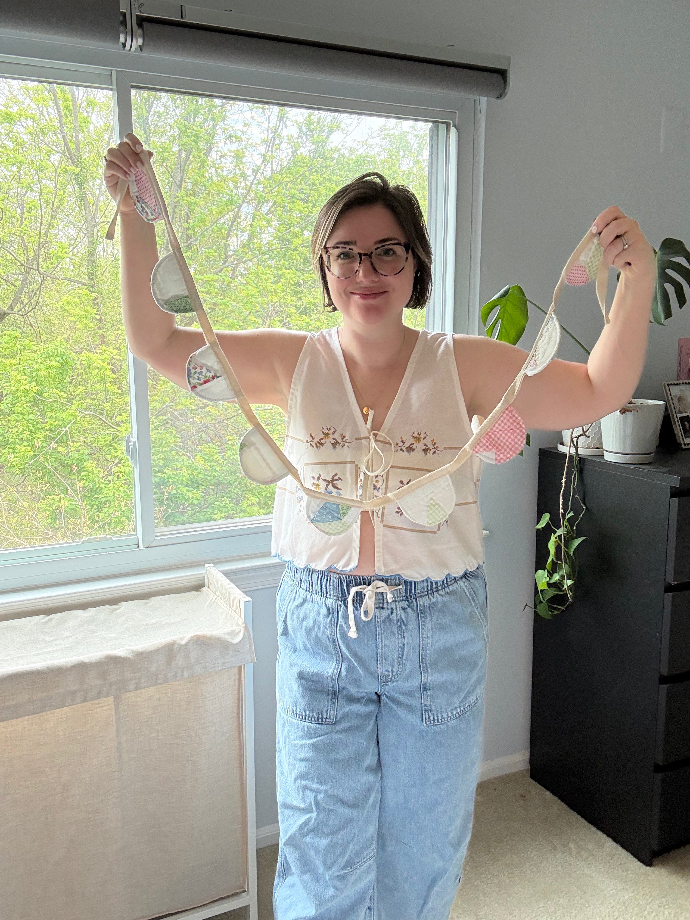 Upcycled Quilt Scalloped Banner/Bunting