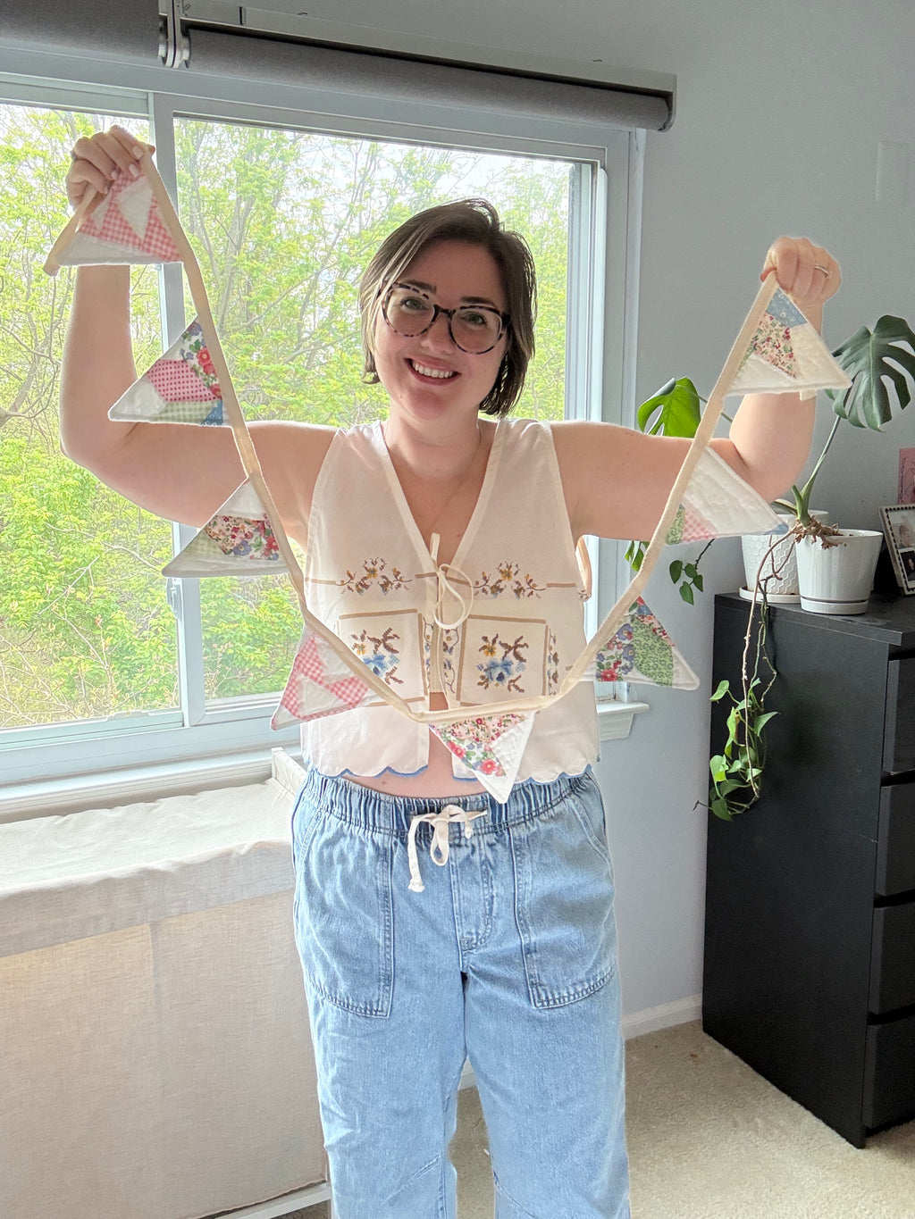 Upcycled Quilt Flag Banner/Bunting