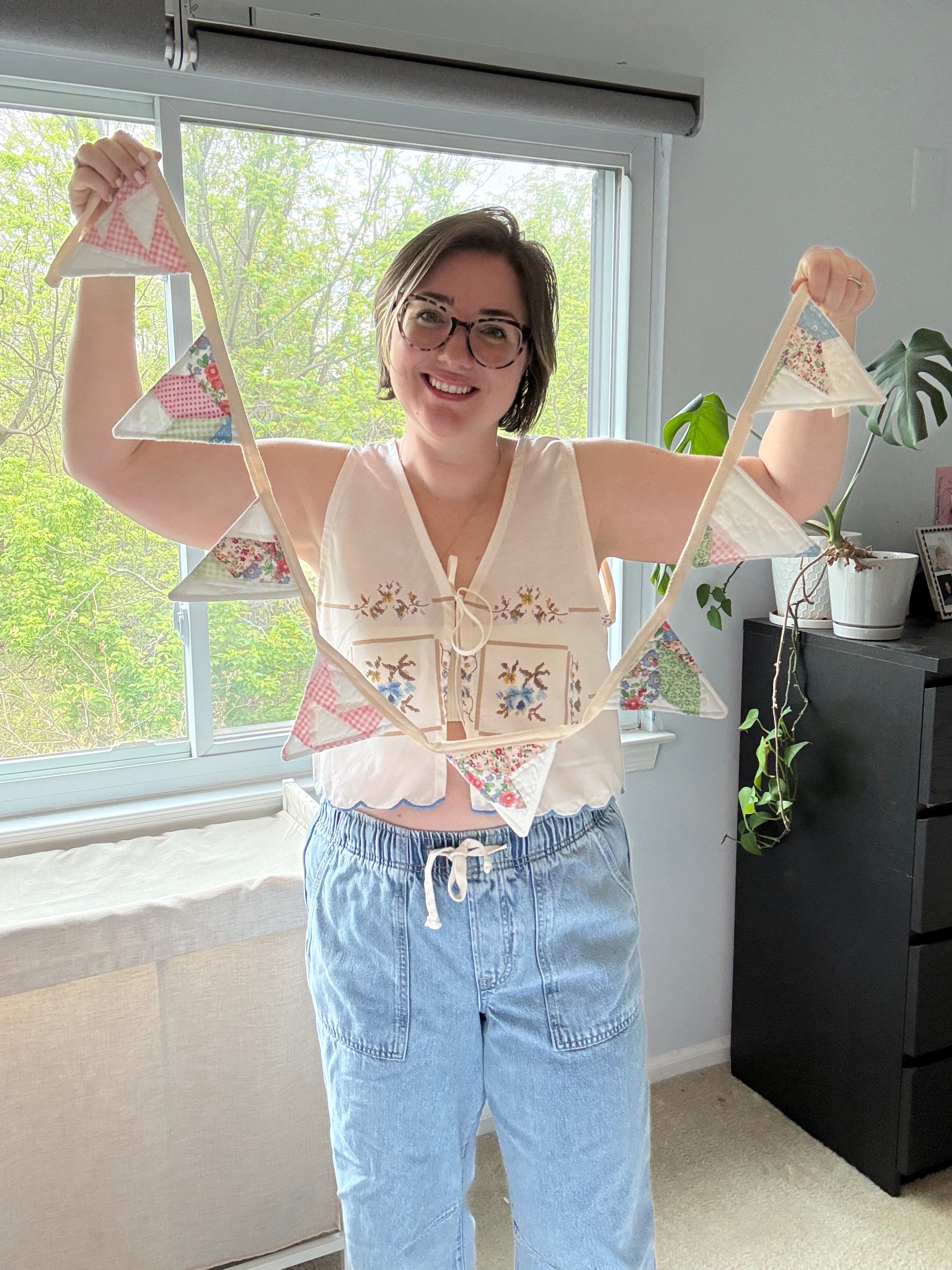 Upcycled Quilt Flag Banner/Bunting
